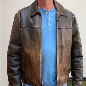 Eddie Bauer Leather Bomber Jacket